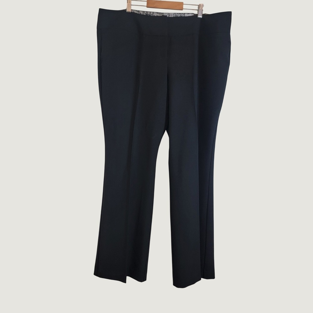 Metaphor Womens Black Slacks Size 18 NWT Pleated Flat Front Straight Leg Pants